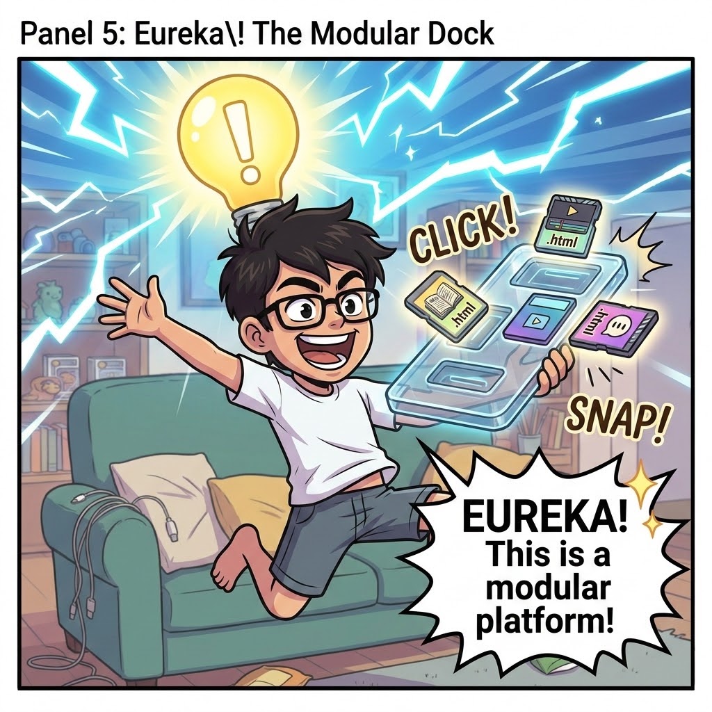 Panel 5: Eureka! The Modular Dock